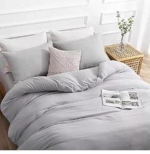 Brand New King Pillowcases 2 Pack 100% Linen Grey Design Within Reach DWR - Picture 1 of 8