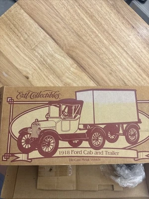 1998 BRAND NEW ERTL COLLECTIBLES DIE CAST METAL 1918 FORD CAB AND TRAILER - Image 1 of 2