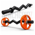 HENCHGRIPZ Thick Grip EZ CURL BAR Fat 2" LOG FAT AXLE BAR - OLYMPIC 4FT Barbell