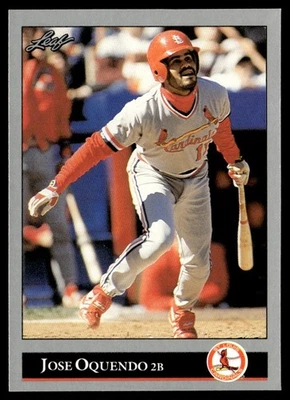 1992 Leaf Jose Oquendo St. Louis Cardinals #289 - Image 1 of 2