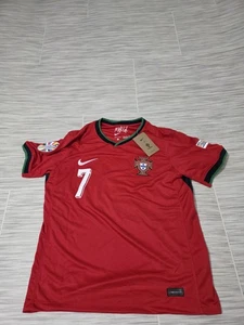 NWT Nike Portugal Cristiano Ronaldo #7 Red Soccer Jersey Mens Size S - Picture 1 of 7