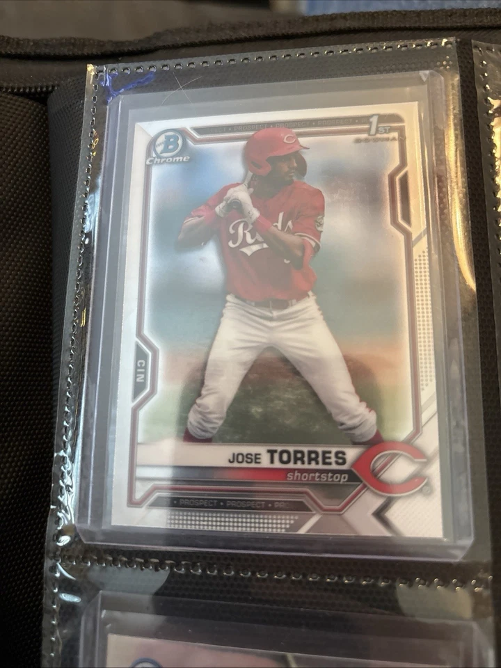 Jose Torres 2021 Bowman Draft Chrome 1st Bowman #BDC-125 Cincinnati Reds - Image 1 of 1