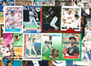 JULIO FRANCO Lot 50 Diff mit Inserts Oddballs + Cleveland Indianer Texas Rangers! - Bild 1 von 2