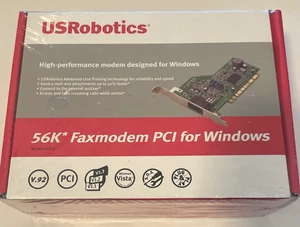 NEW 56k Faxmodem PCI for Windows USR USR5699B US Robotics - Photo 1/3