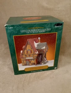 Santa's Workbench Victorian Series Oat Mill 1999 Porcelain Christmas House - Picture 1 of 14