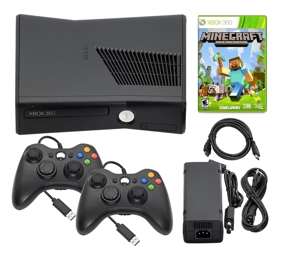Xbox 360 Console S 4GB to 500GB + Pick Wired Controllers & Minecraft + US Seller - Image 1 of 1