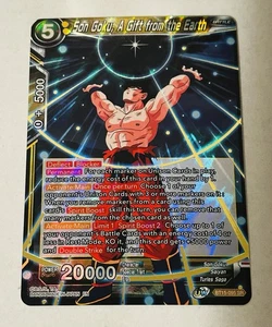 Dragon Ball Super CCG Son Goku A Gift from the Earth BT15-095 SR Gold Foil - Picture 1 of 2