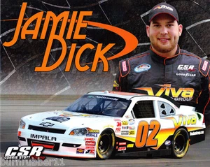 2011 JAMIE DICK "VIVA" NASCAR NATIONWIDE SERIES #02 POSTCARD - Picture 1 of 1