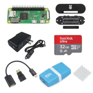 Raspberry Pi Zero WH Starter Kit Board Case Power Supply Hestsink 32GB SD Card - Picture 1 of 8