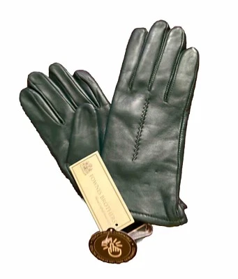 Guantes de Cuero Fownes Bros Pantalla Táctil Forrados de Vellón Cuero Verde Inteligente Nuevos L Foto 1 de 4