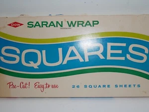 Dow Saran 1963 de colección envoltura cuadrados pantalla o utilería de película - Imagen 1 de 7