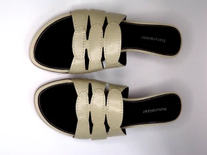 Naturalizer Strappy Slip-On Taupe/Beige Block Heel Sandals Women's Size 8M - Picture 1 of 9