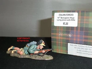KING AND COUNTRY IF22 ITALIAN FORCES 10TH BERSAGLIERI REGIMENT LYING PRONE RIFLE - Picture 1 of 1