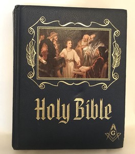 Masonic Holy Bible Master Reference Edition Red Letter Edition Mason 1964 Vtg