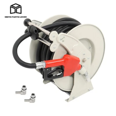 Fuel Hose Reel 3/4'' x 50' Extra Long Retractable Diesel Hose Reel And Gun - Image 1 of 4