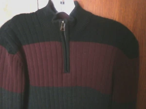 Silverlake BOYS Maroon & Black Sweater 1/4 Zip Sz: L (14-16) - Picture 1 of 3