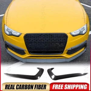 Fit For Audi A5 Sline S5 12-16 Fog Light Cover Canards Splitter Fins REAL Carbon - Bild 1 von 17