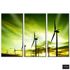 Landscapes  Wind turbines eco BOX FRAMED CANVAS ART Picture HDR 280gsm