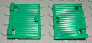 Lego Tür geriffelt 1x3x3 Tür Grün 2 Stück                               