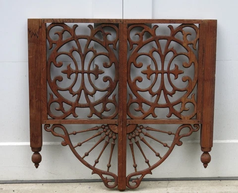 Vtg Wooden Victorian Style Gingerbread Decorative Architectural Fretwork 33 x 31 Cover