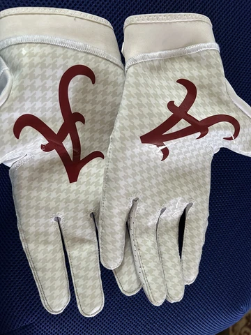 Alabama Practice/Game Gloves. “31” On Inside. Possibly Will Anderson’s Gloves Cover