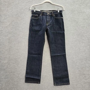 Crazy 8 Boys Jeans 10 Blue Husky Denim Straight Adjustable Waist 25" Inseam NWT - Picture 1 of 13