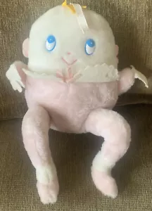VINTAGE EDEN PINK HUMPTY DUMPTY EGG PLUSH RATTLE - Picture 1 of 3