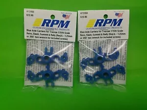 2 Pack Front and Rear RPM 73165 Blue Axle Carriers for Traxxas 1/16 E-Revo, - Picture 1 of 1
