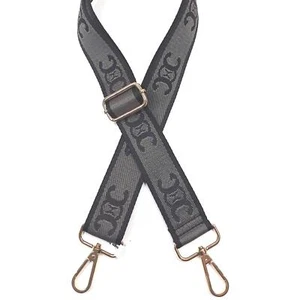 Fertiger Taschengurt 38 mm Schriftzug grau / schwarz - Preis gilt für 1 Stück - Bild 1 von 1