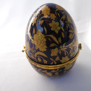 oeuf type faberge en porcelaine cloisonnée - Foto 1 di 5
