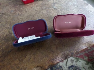 New 2 GUCCI  BLUE & MAROON Hard Shell Glasses Sunglasses Cases, $29.99 each. - Picture 1 of 4