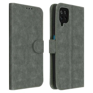 Caso Samsung Galaxy A12 Protección Con Tarjetero Función Soporte Gris - Imagen 1 de 5