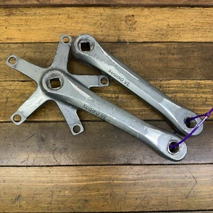 Vintage Sugino VL Crank Set Gray 170 mm 130 BCD Road Tour Eroica 1980s Race - Picture 1 of 17