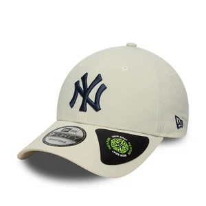 CAPPELLO DA BASEBALL NEW ERA NEW YORK YANKEES.9FORTY CREMA RICICLATA CAPPELLO REGOLABILE S25 - Foto 1 di 9