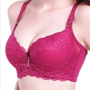 Thin Style With Steel Ring Lace Summer Sexy Nylon Backless Plus Size Women Bra - Picture 1 of 17