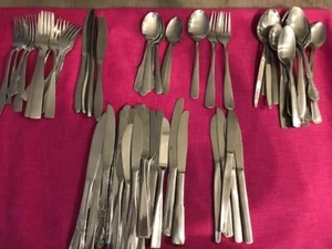 67 zufällige Teile Edelstahl Besteck Lot nicht übereinstimmend - Bild 1 von 14