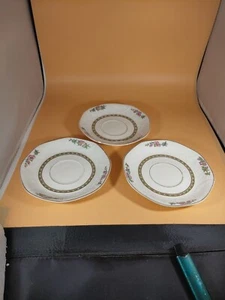 J.G. Meakin English Pink Floral 6" Dessert Plates Set Of 3 - Picture 1 of 6