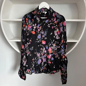 Vintage RARE DOLCE & GABBANA Floral Balck Designer Shirt Size 34 / 46 - Picture 1 of 12