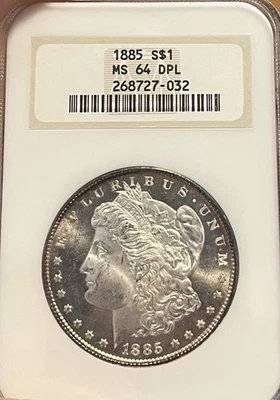 1885 Old Fatty NGC MS64DPL Morgan Silver Dollar - Image 1 of 4