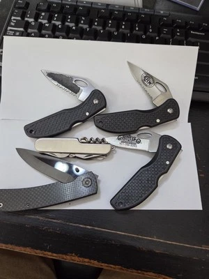 Lote De 5 Nuevos Cuchillos De Bolsillo Plegables Publicitarios Hoja Serada Multi Herramienta Foto 1 de 4