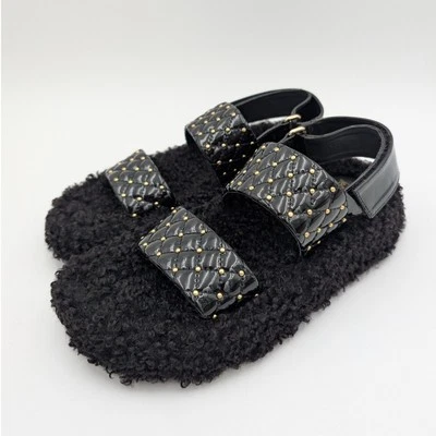 Sandalia Jeffrey Campbell Ardeman para mujer punta abierta imitación piel negra talla US6 EU37 Foto 1 de 4