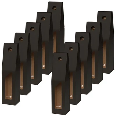 10X Black Gift Box Packaging For Wine Oil Bottle With Window - Image 1 of 4