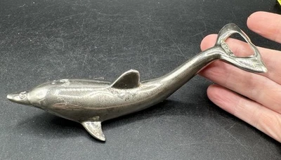 Herramienta de barra bidireccional mate plateada abridor de botellas MCM Dolphin vintage años 60 -S1L Foto 1 de 4