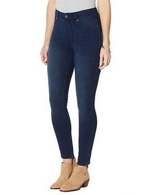 DG2 Diane Gilman Indigo DG Downtime Knit Pull-On Skinny Jegging Petite 4X New - Image 1 of 4