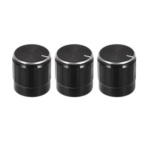 3pcs Potentiometer Knob Knurled Shaft Black 17mmx17mm Volume Control Knob - Picture 1 of 5