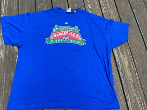 Chicago Cubs Wrigley Field Erwachsene 3XL Majestic T-Shirt neu mit Etikett - Bild 1 von 2