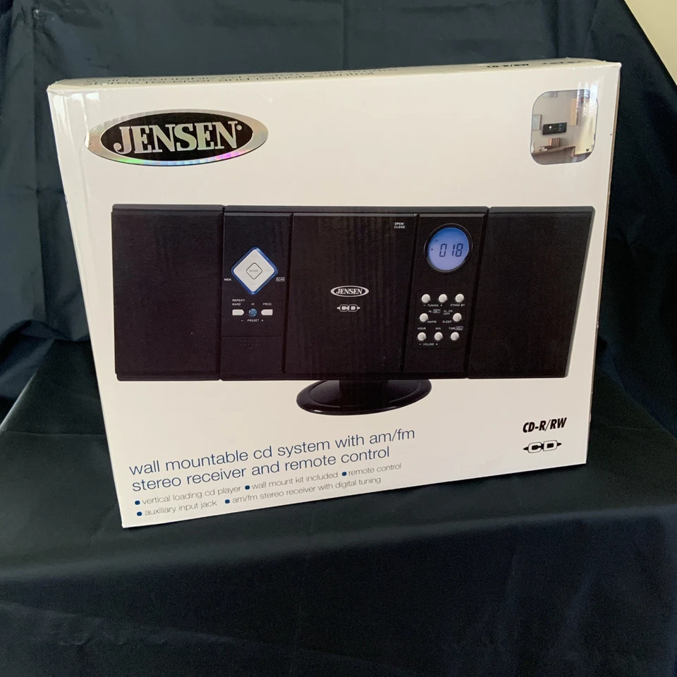 Jensen Wall Mountable CD System JMC-180B AM/FM Stereo with Remote Control - Image 1 of 4