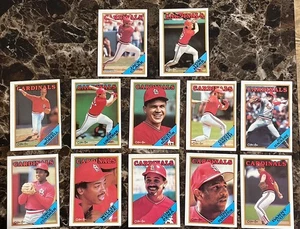 Lote de 11 quilates de diferentes tarjetas O-Pee-Chee Tiffany Cardinals 1988 - Imagen 1 de 1
