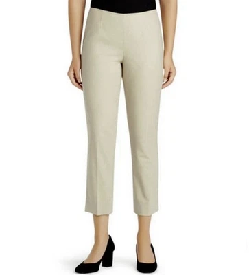 Pantalón Lafayette 148 NY Metropolitan Elástico Recortado Bleecker Color Caqui TALLA 12 Foto 1 de 4