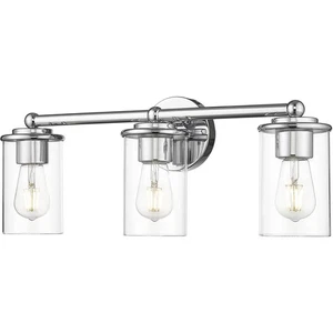 Z-Lite 742-3V-CH Thayer 3 Light 22.5 inch Chrome Vanity Wall Light - Picture 1 of 8